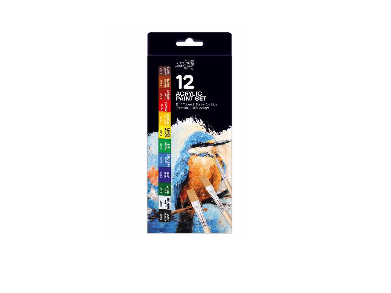Acrylic Paint Tubes  | 12 Colours