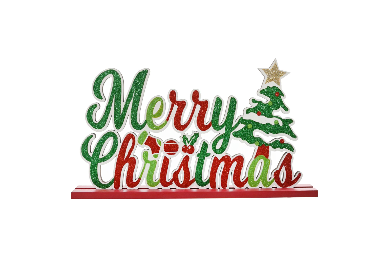 Merry Christmas Glitter Sign