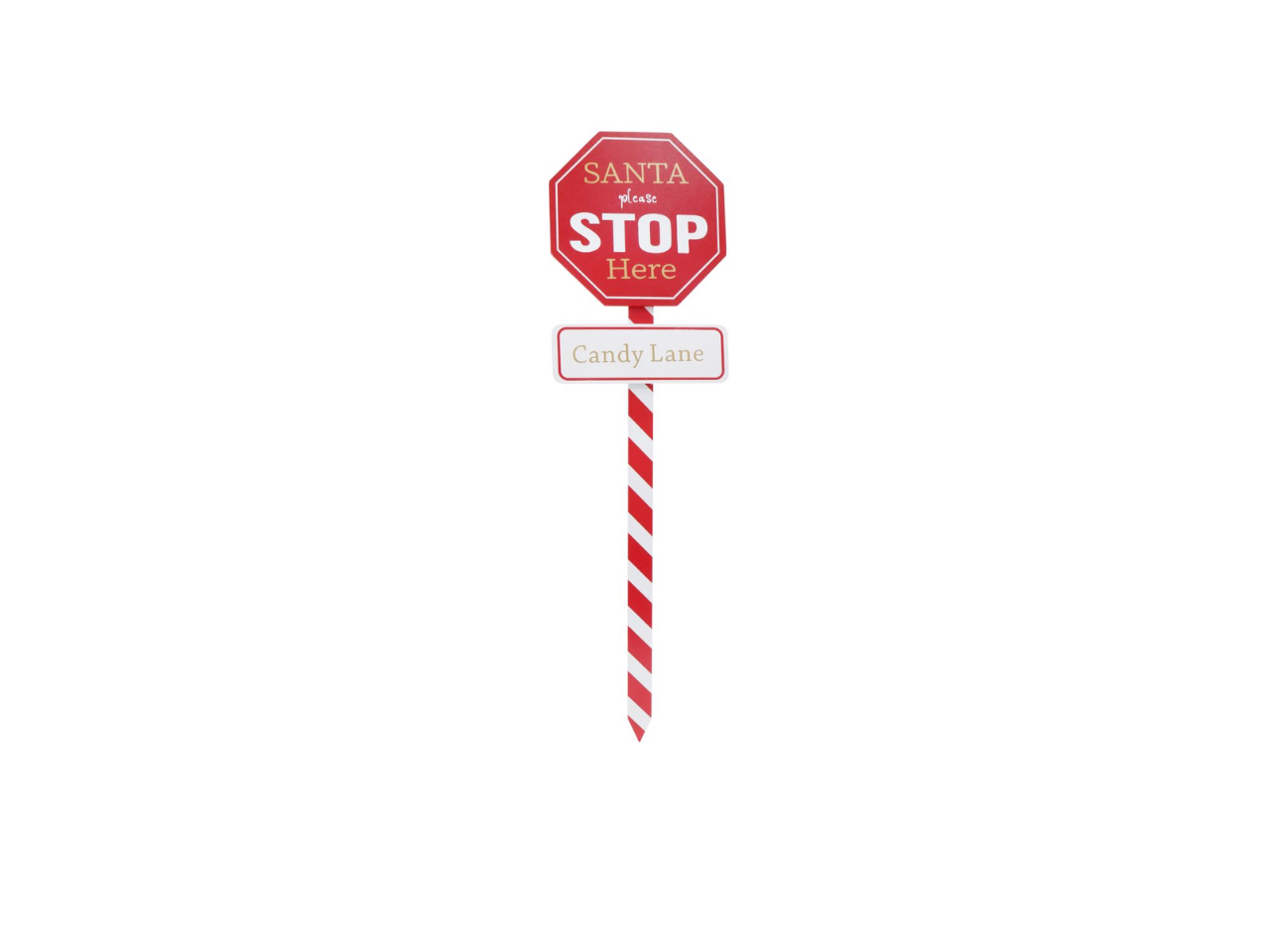 Santa Stop Here Garden Stake | 75cm