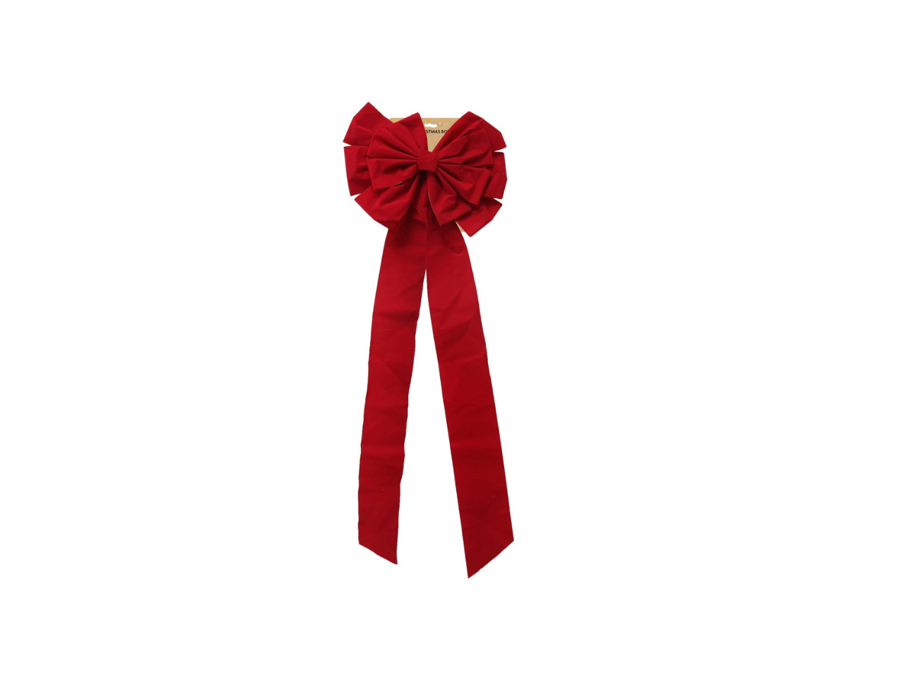 Red Flocked Jumbo Bow |  48x120cm