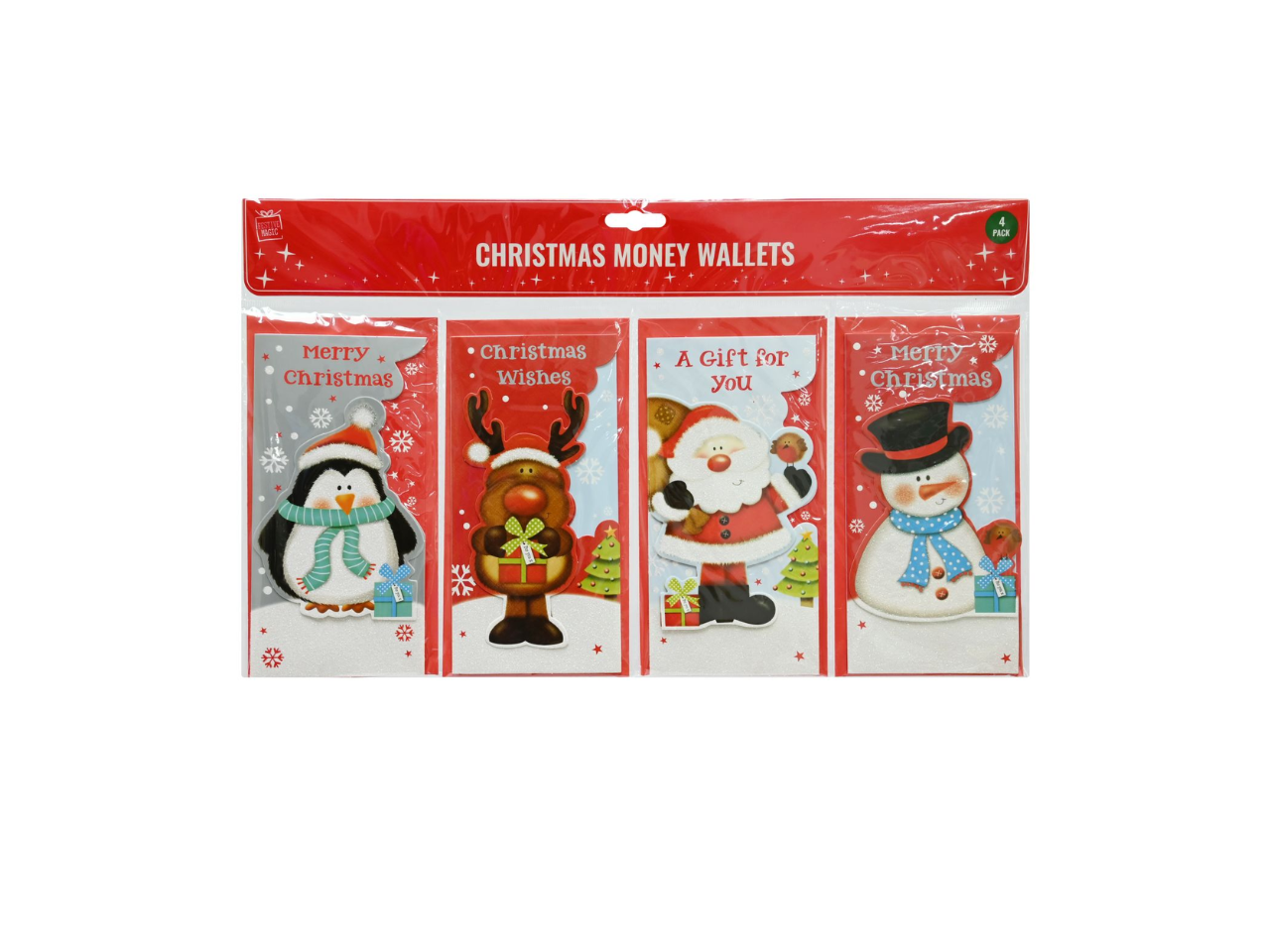 Money Wallet 3D Glitter  | Pack of 4