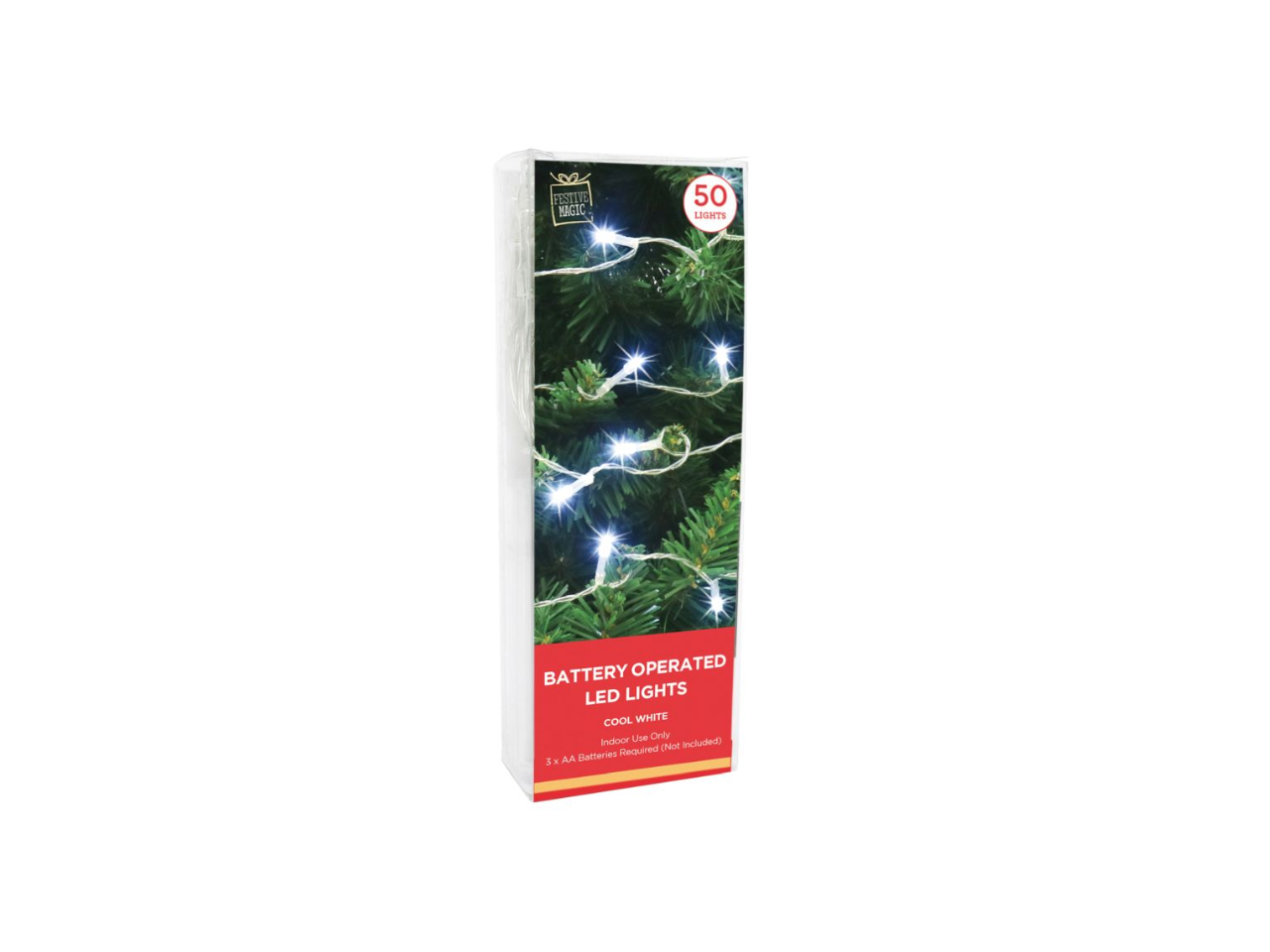 50 Cool White String Lights | LED
