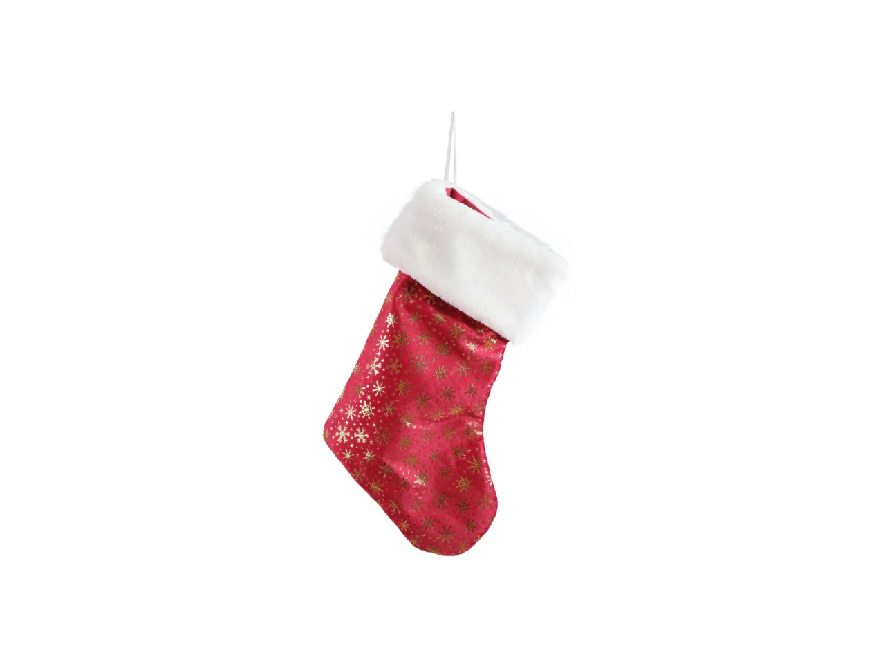 Deluxe Plush Foil Snowflake Stocking