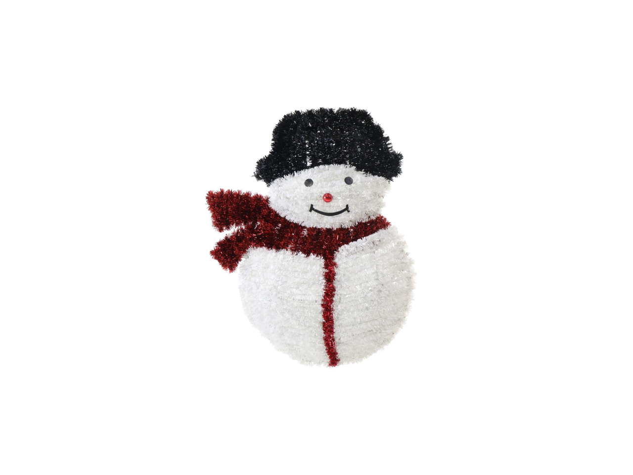 Hanging Tinsel Snowman Plaque |  47CM