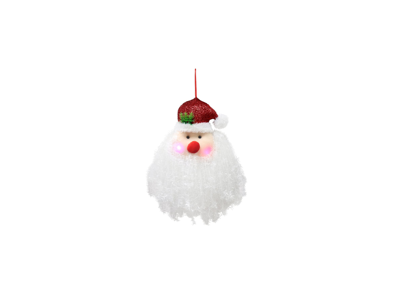Tinsel Santa Face Light-Up | 50CM