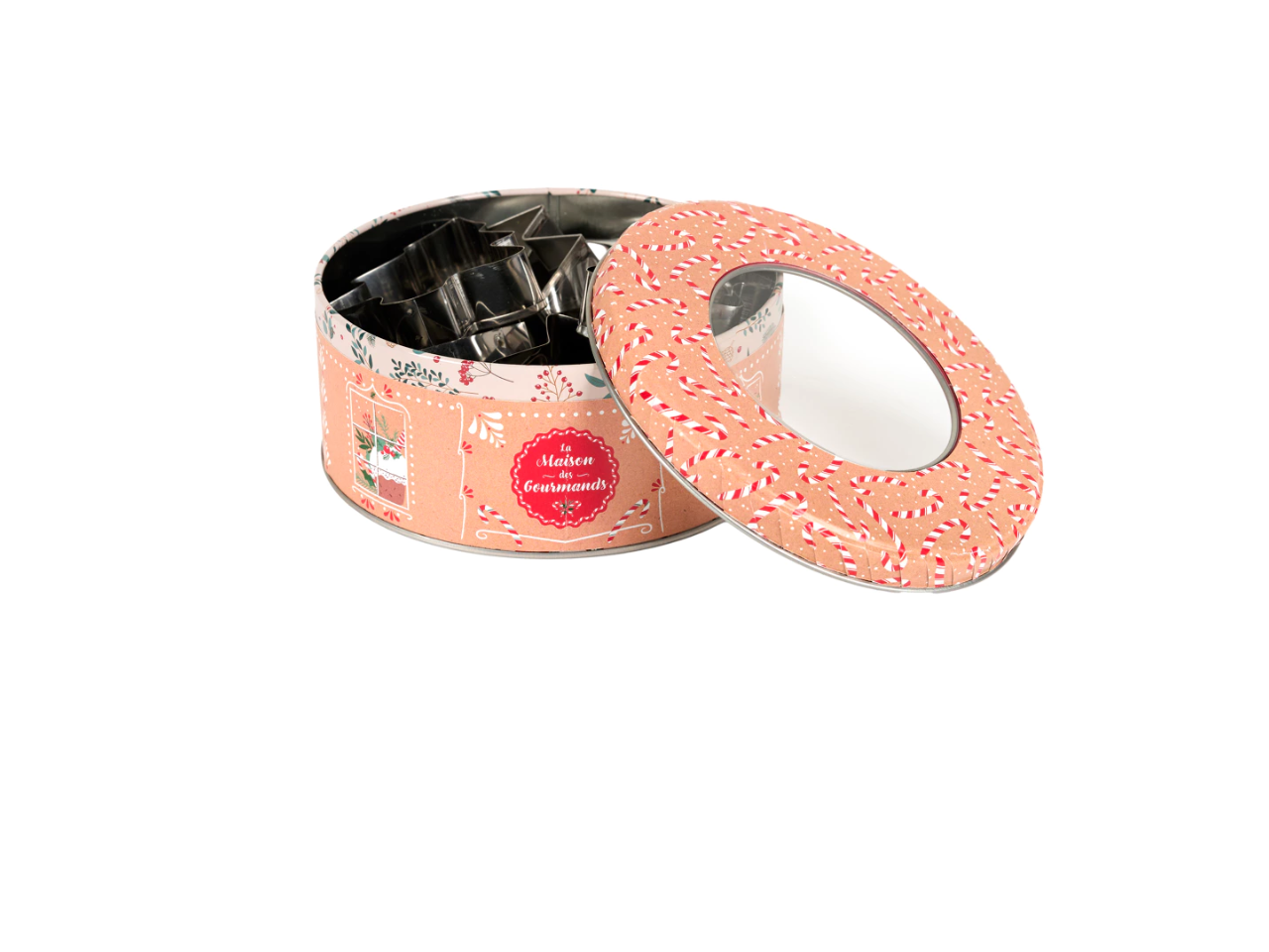 Christmas Metal Box With 10 Cookie Cutters