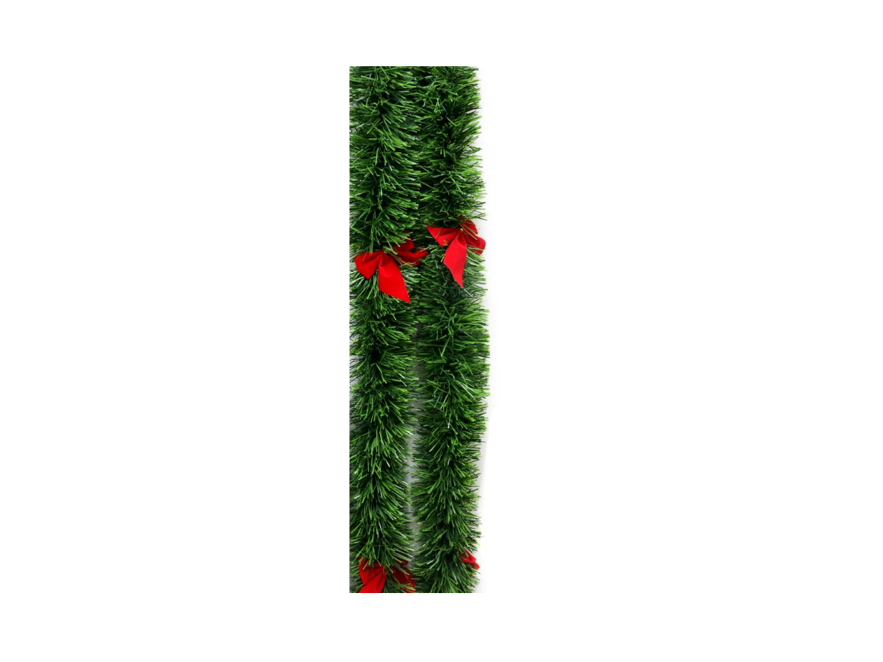 Green Tinsel With Chunky Berry Bows  2.4M