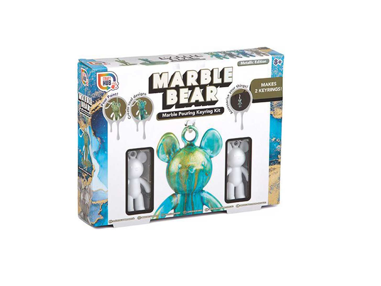 Marble Pouring  Keyring Kit