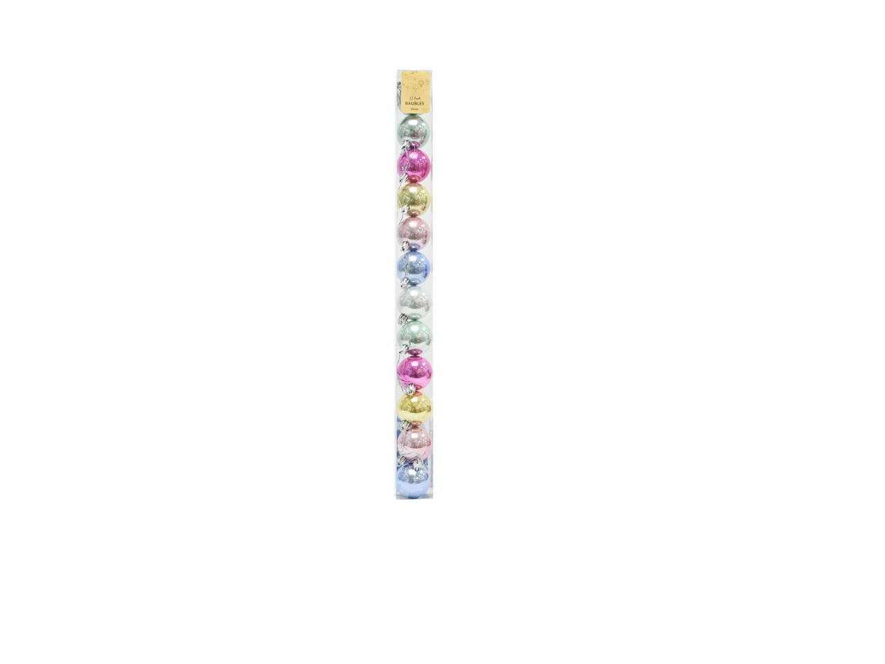 Pastels Baubles | 5CM Pack of 12 pcs