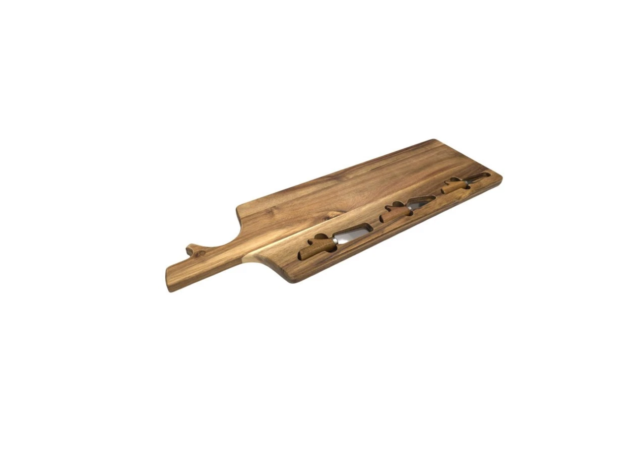 Cheese Board With 3 Bistro Knives | 65CM