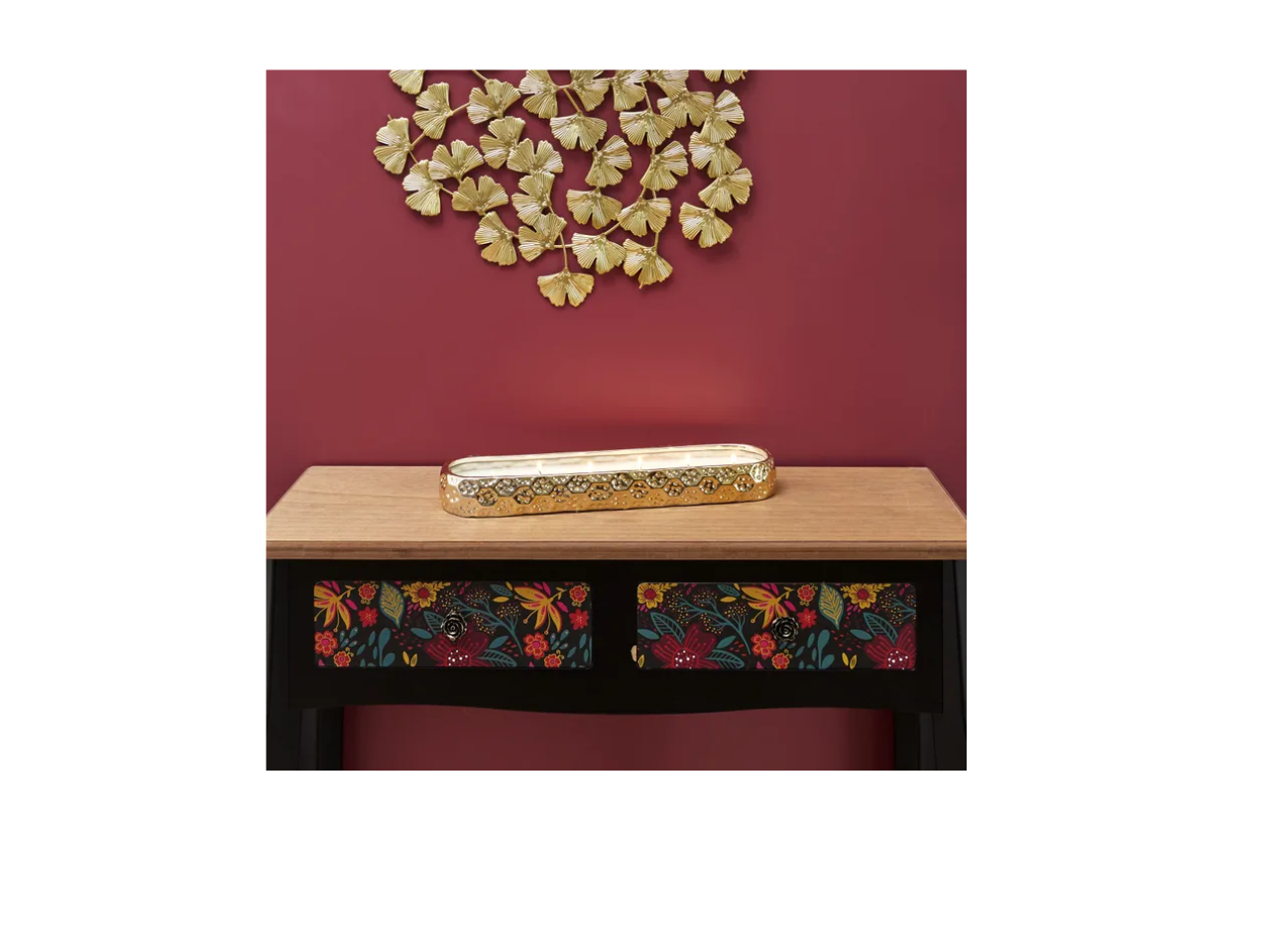 Gold Ceramic Scented Candle | 6 Wicks