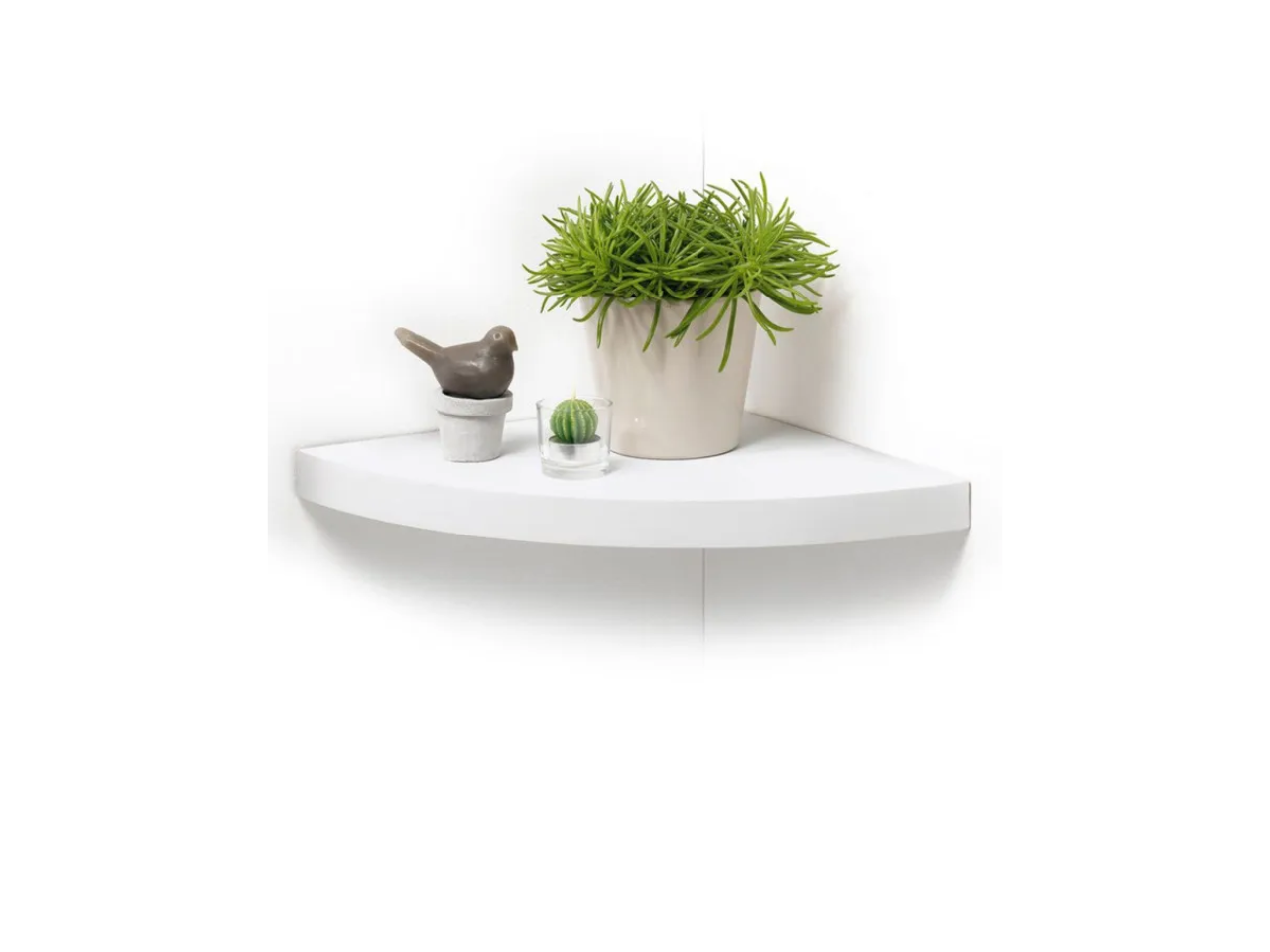 White Floating Corner Shelf | 25x25CM