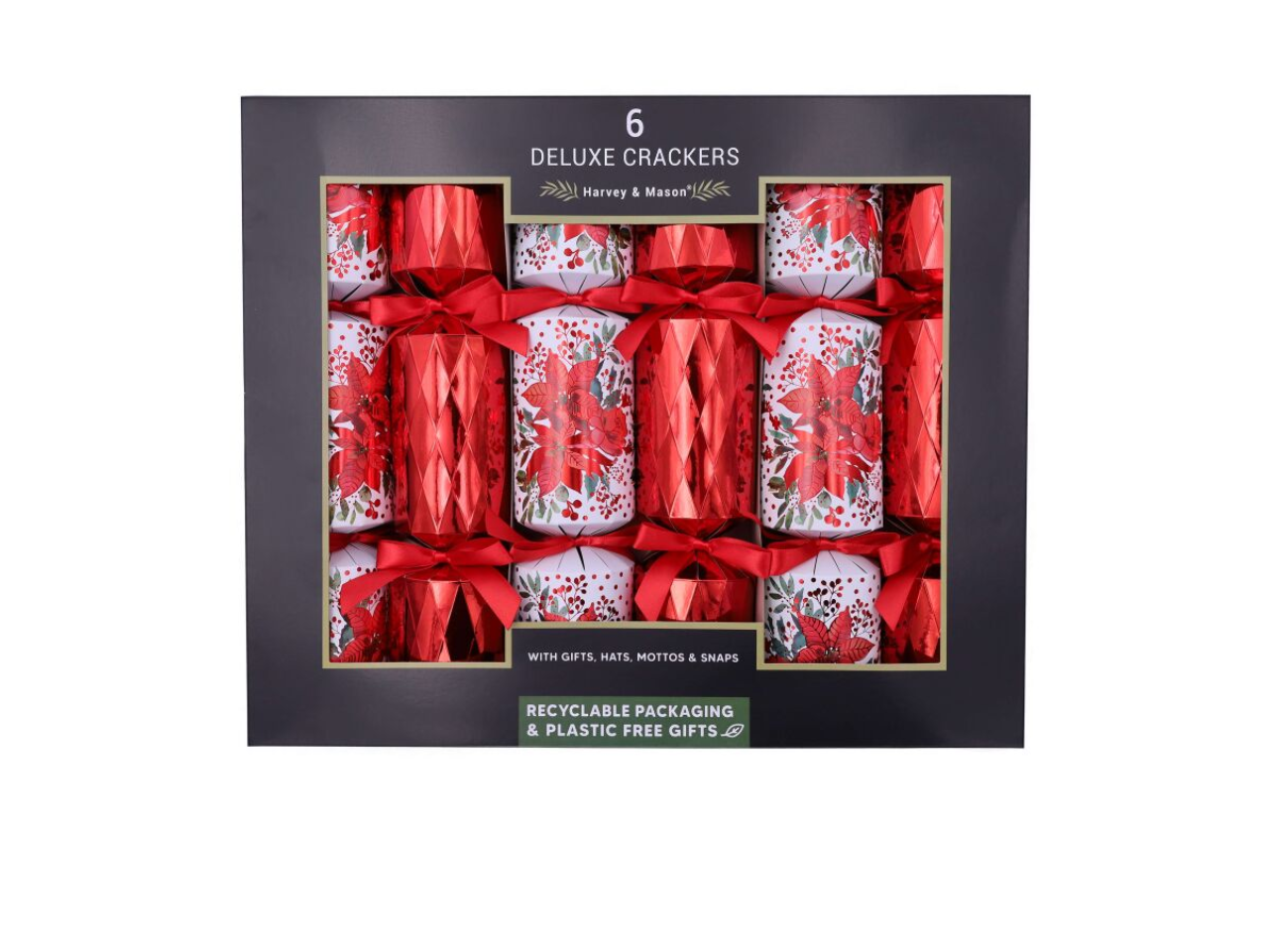Pack of 6 Deluxe Christmas Crackers