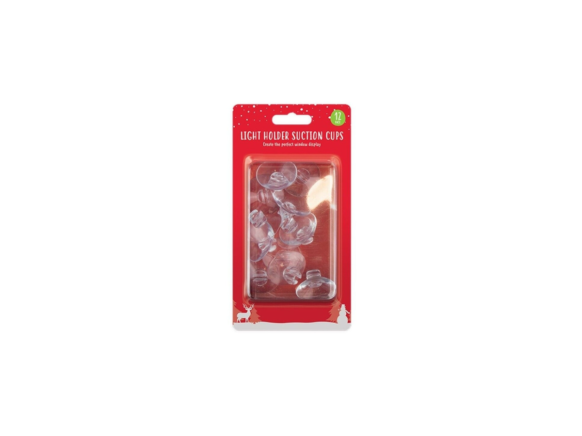 Light Holder Suction Cup Hooks | 12 Pack