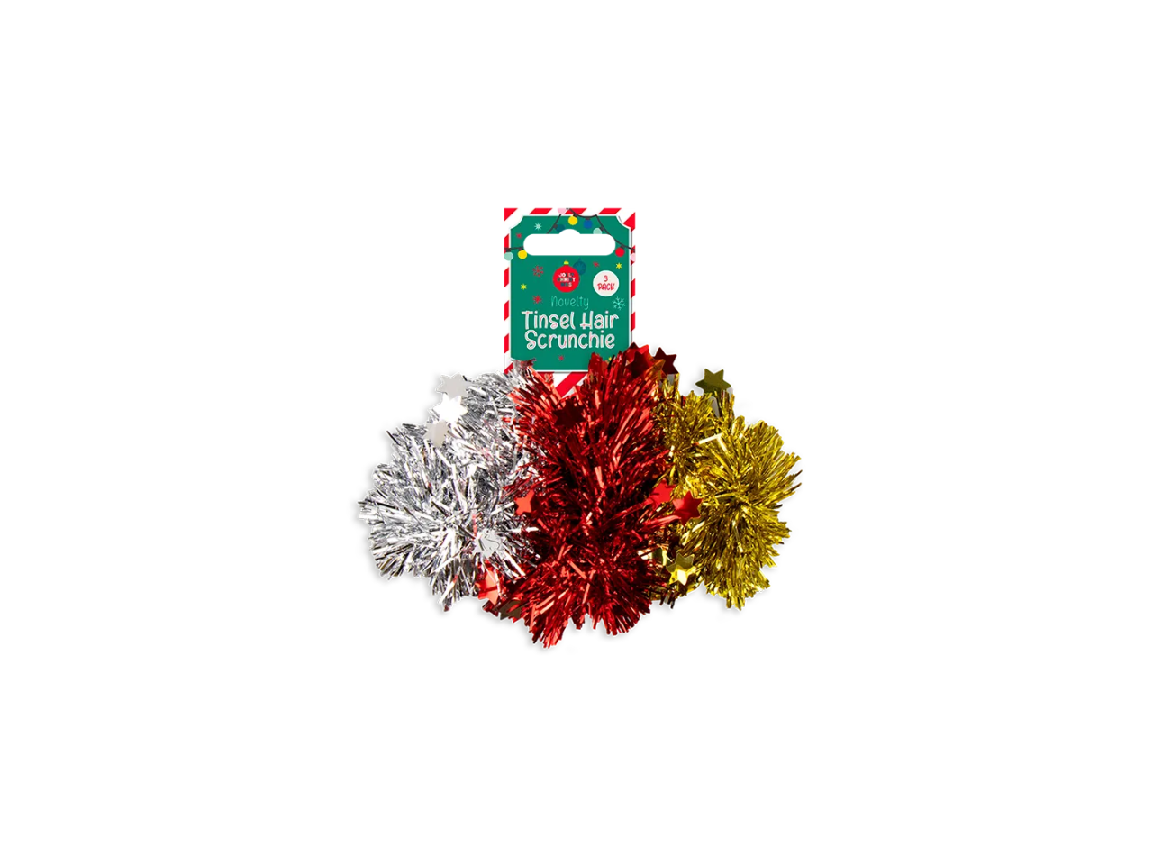 Christmas Tinsel Scrunchie | 3Pcs