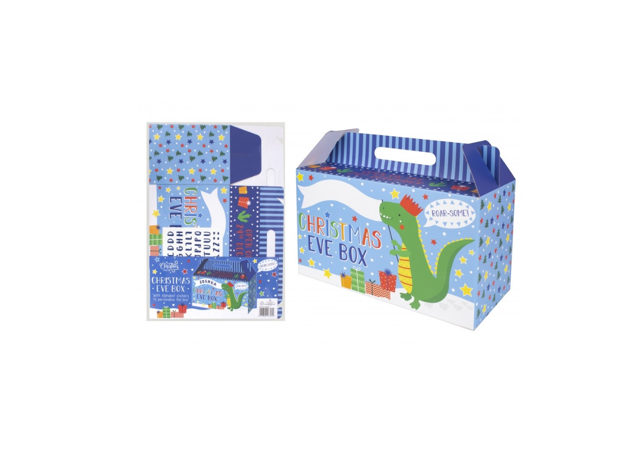 Blue Dinosaur Christmas Eve Box