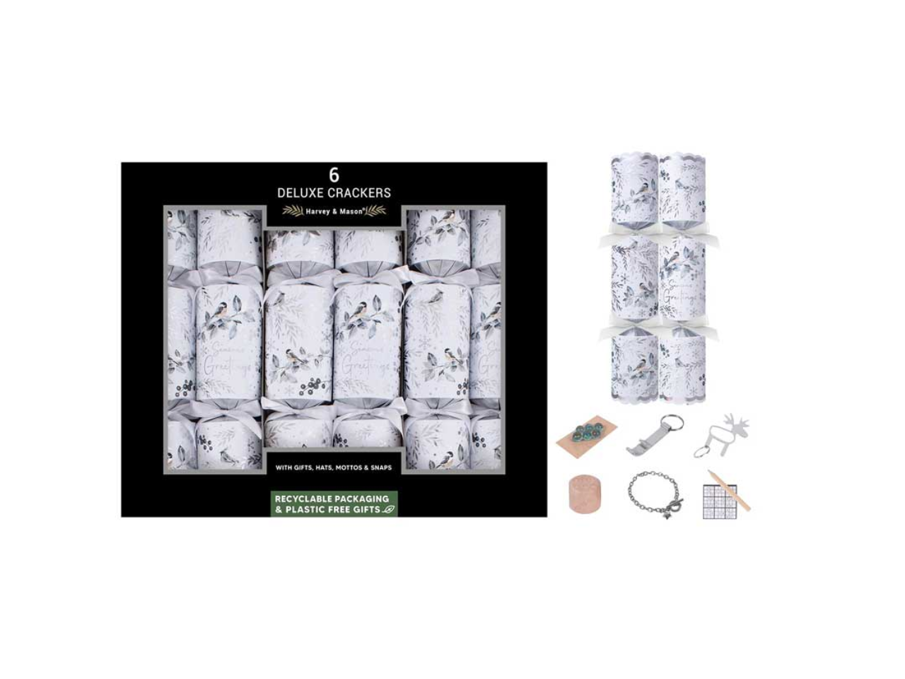 6 Deluxe Winter Bird Crackers