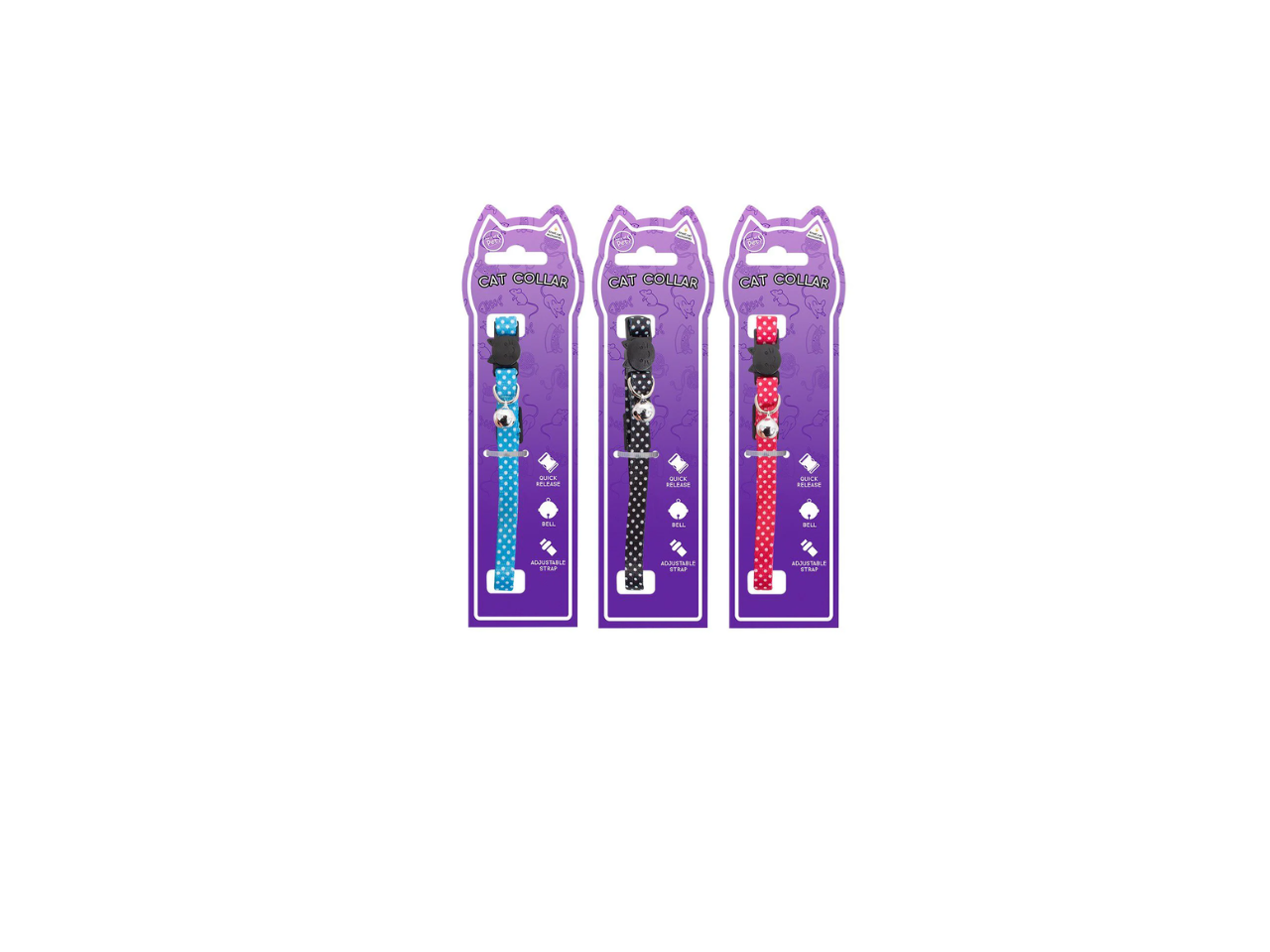 Polka Dot Cat Collar With Bell