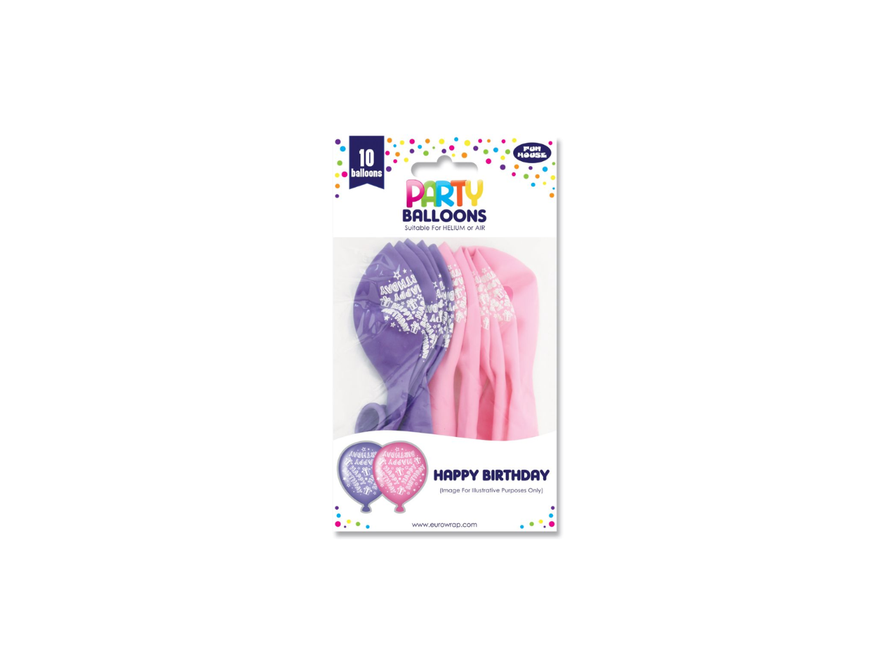 Happy Birthday Pink Ballons  | 10Pcs