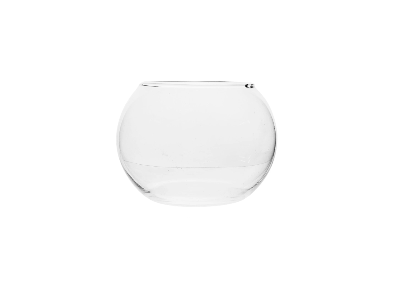 Clear Glass Bowl Vase | 12CM
