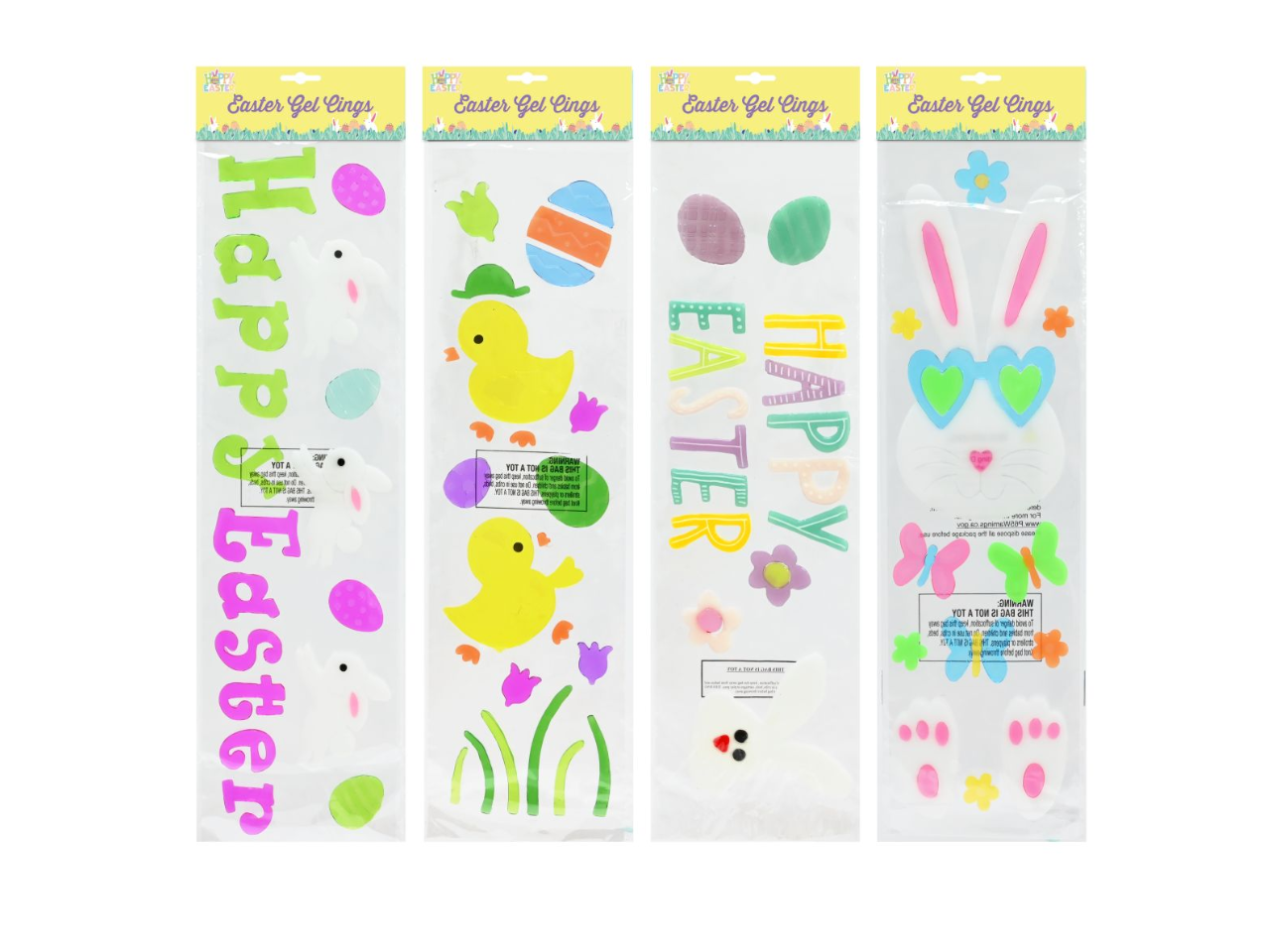 Easter Gel Window Clings Assorted Designs