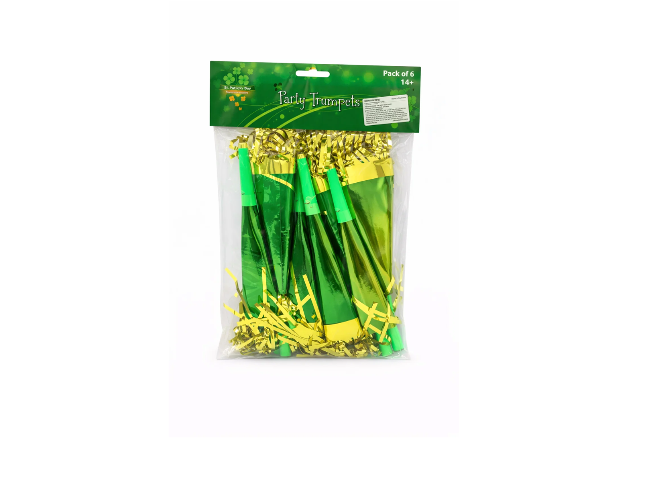 St Patrick's Party Trumpets | Pack of 6