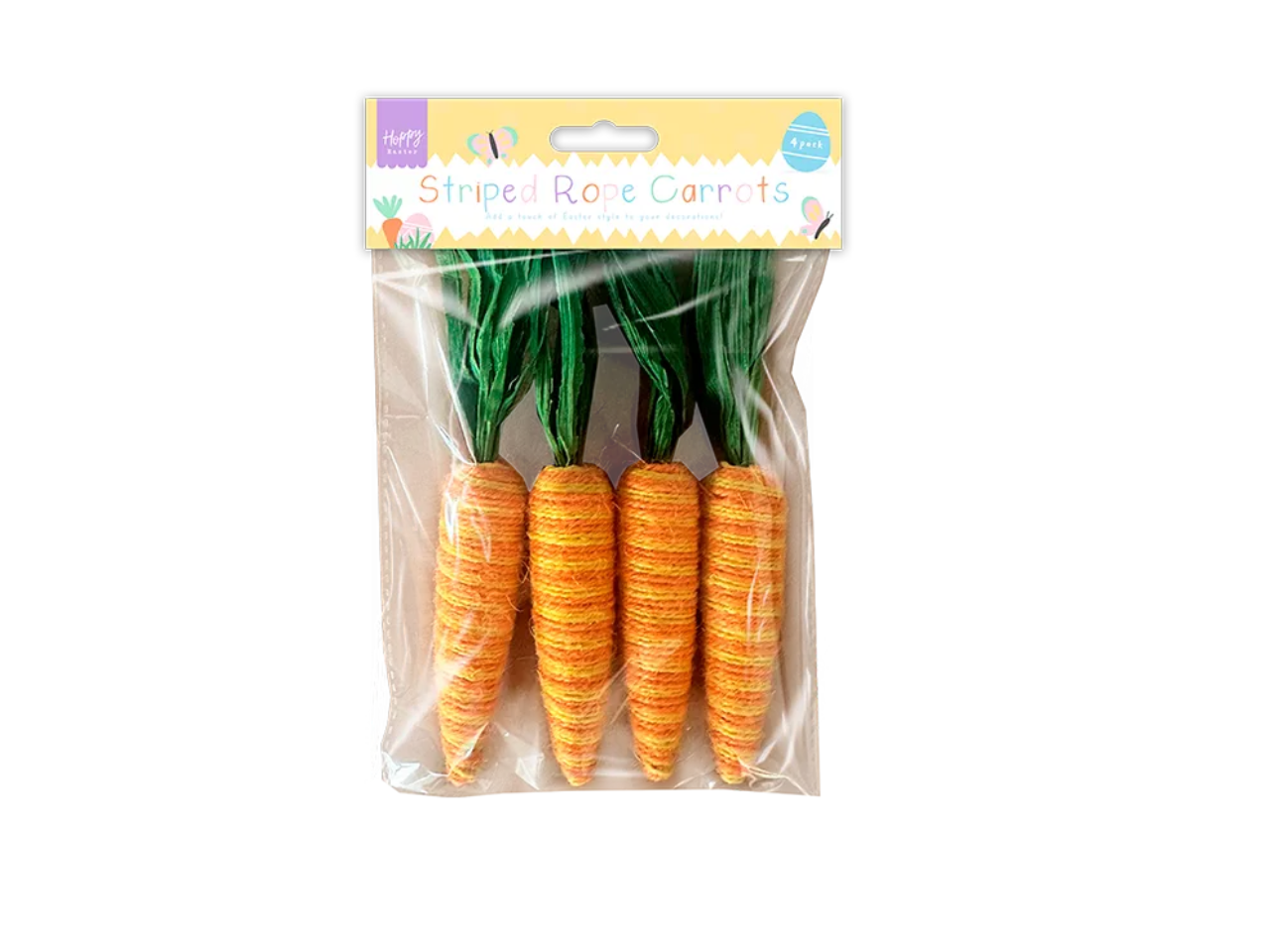 Easter Striped Rope Carrots | Pack of 4