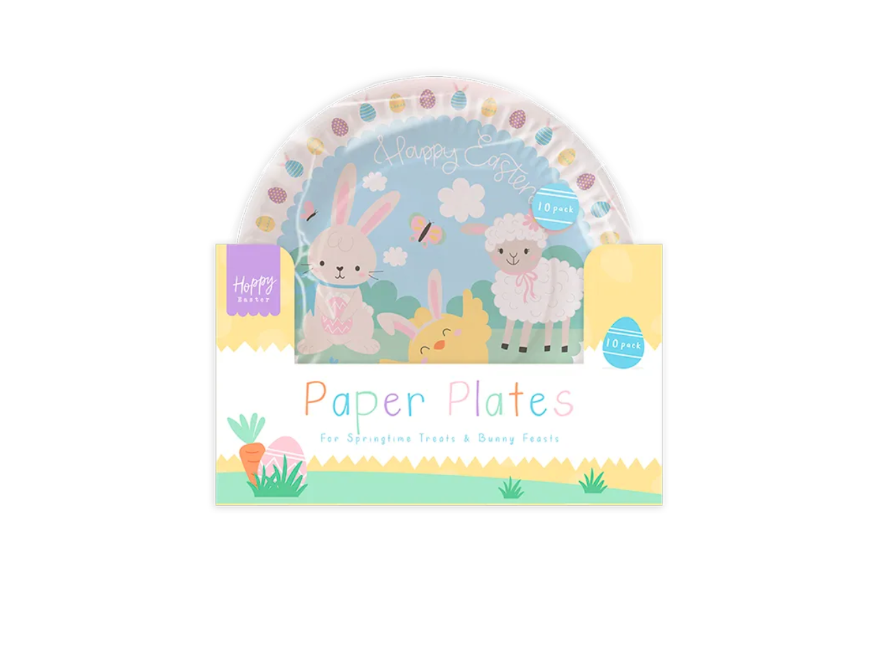 Easter Printed Paper Plates | Pack of 10