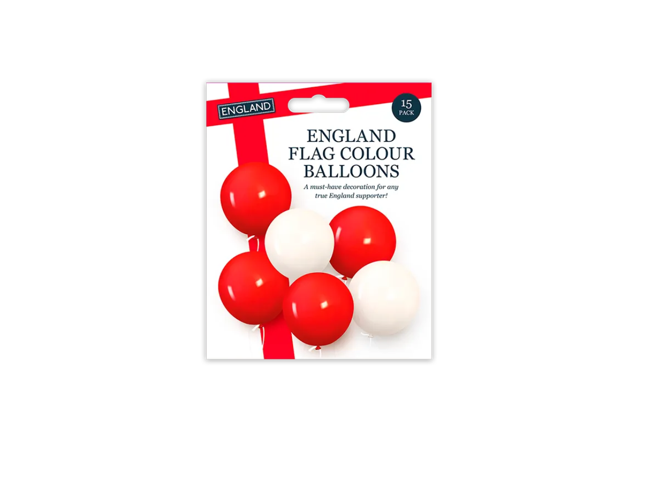 England Solid Colour Balloons | Pack of  15