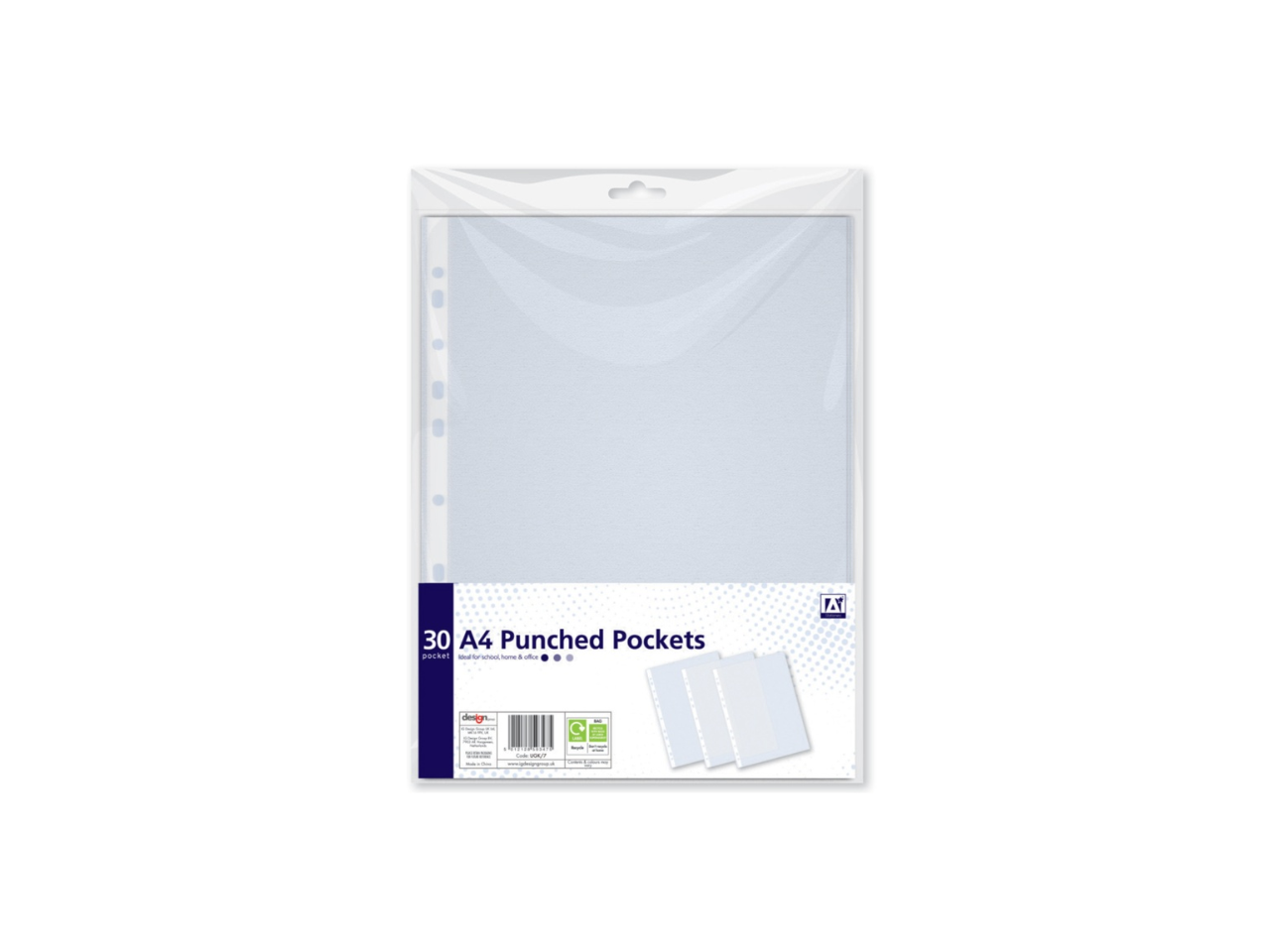 A4 Punched Pockets | 30Pcs