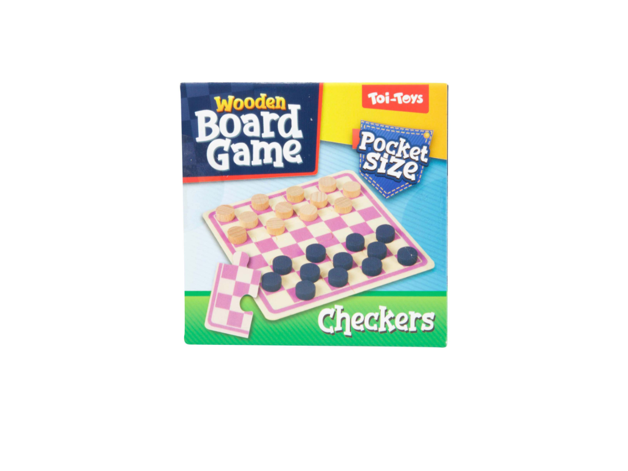 Mini Wooden Board Game Checkers