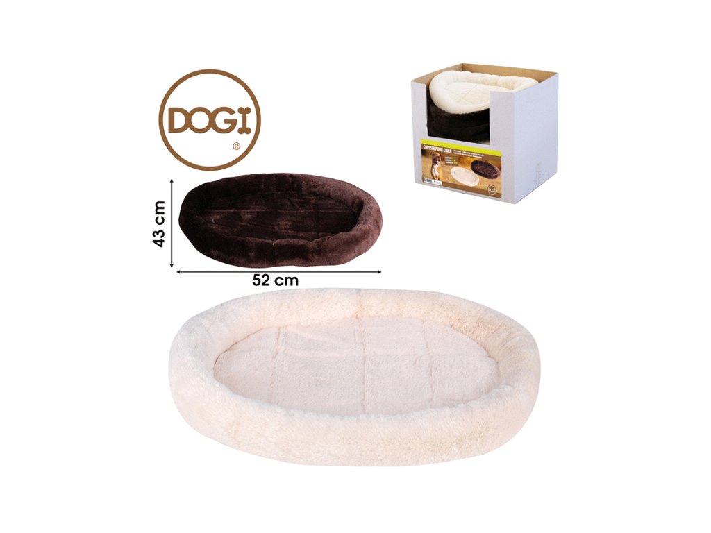 Soft Oval Fabric Pet Bed | 52X43CM