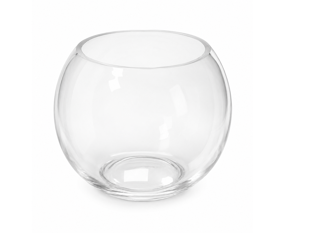 Round Glass Vase Bowl