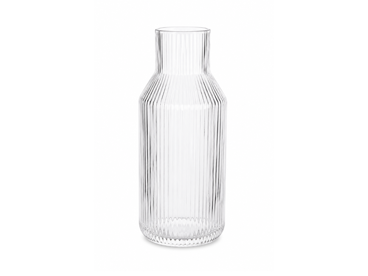 Ribbed Glass Vase