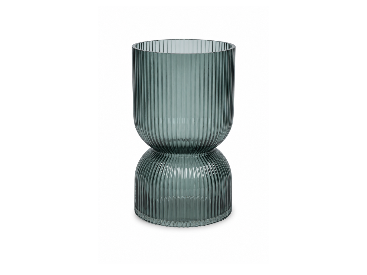 Ribbed Glass Vase