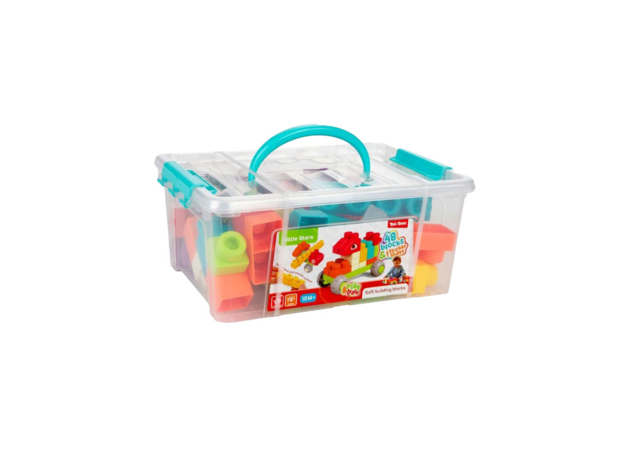 Little Stars Soft Building Blocks in Storage Box | 48 Pcs