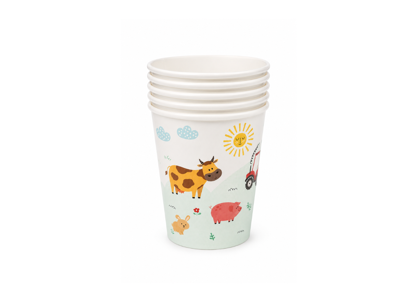 Paper Cups | Farm Animals