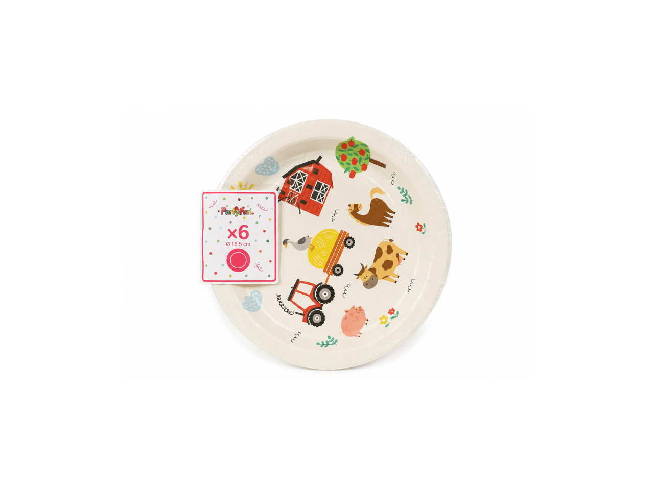 Paper Dessert Plates | Farm Animals