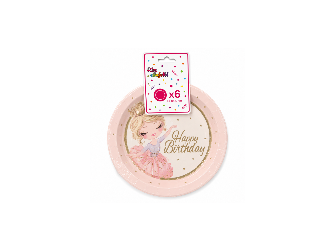 Dessert Princess Themed Paper Plates | 6Pcs