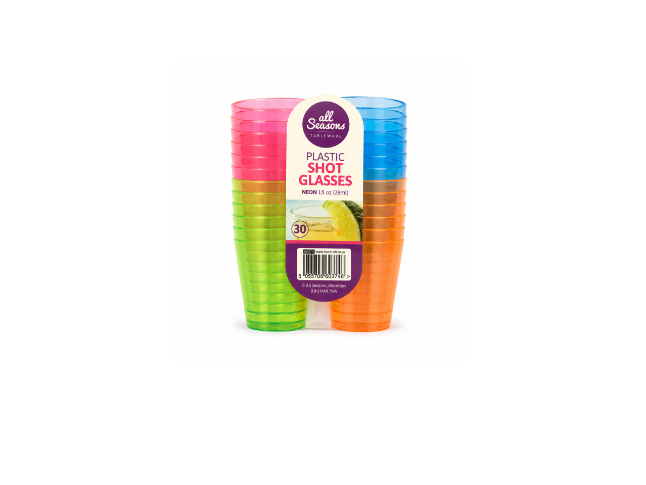 Reusable Neon Shot Glasses