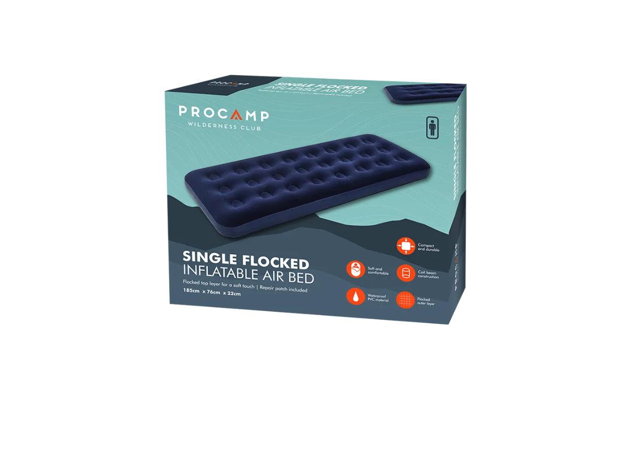 Single Flocked Air Bed