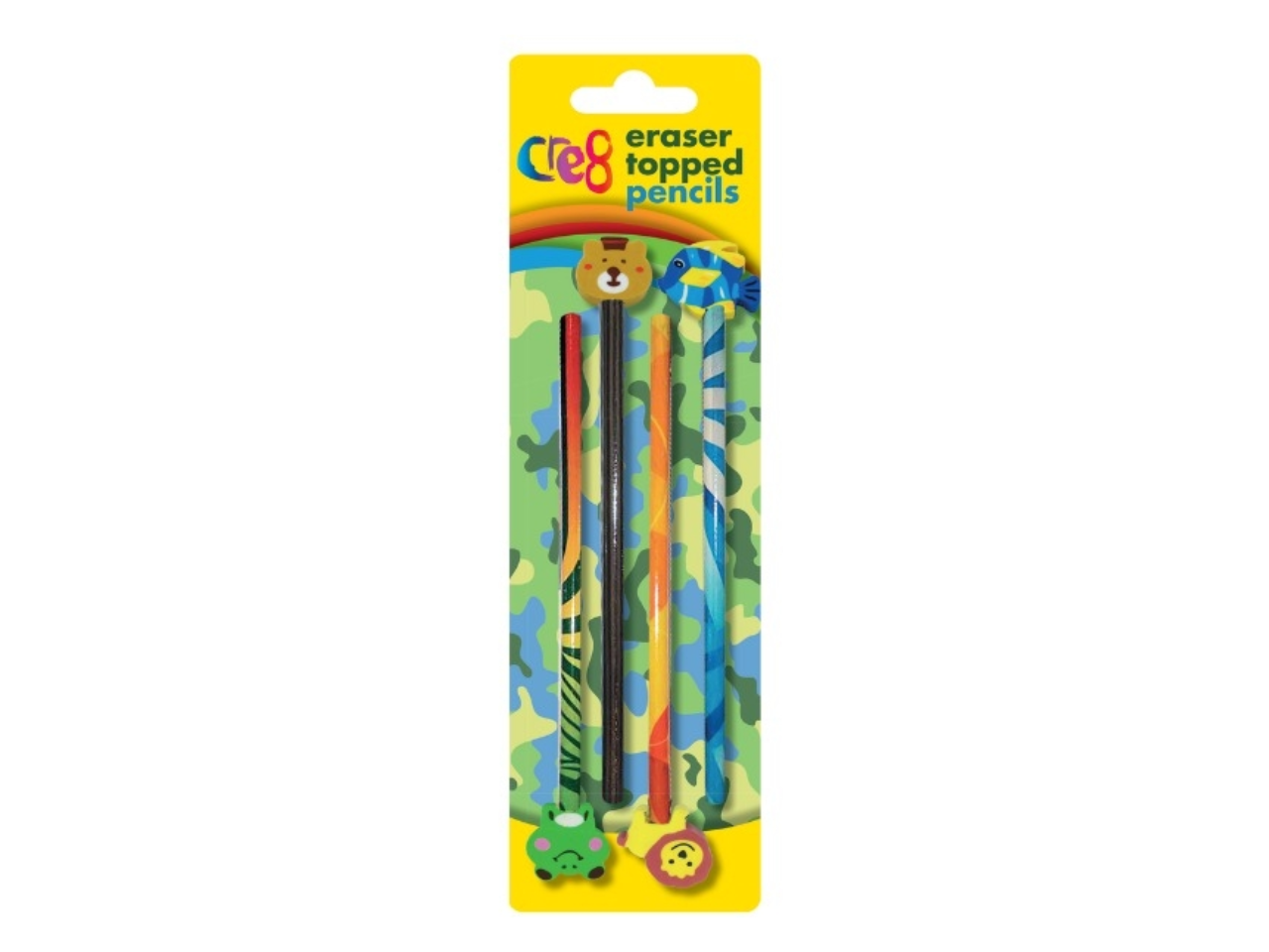 Boys Eraser With Pencil  | Pack of 4