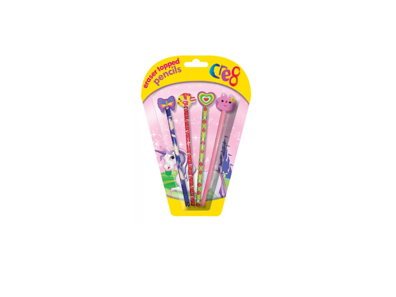 Girls Eraser With Pencil  | Pack of 4