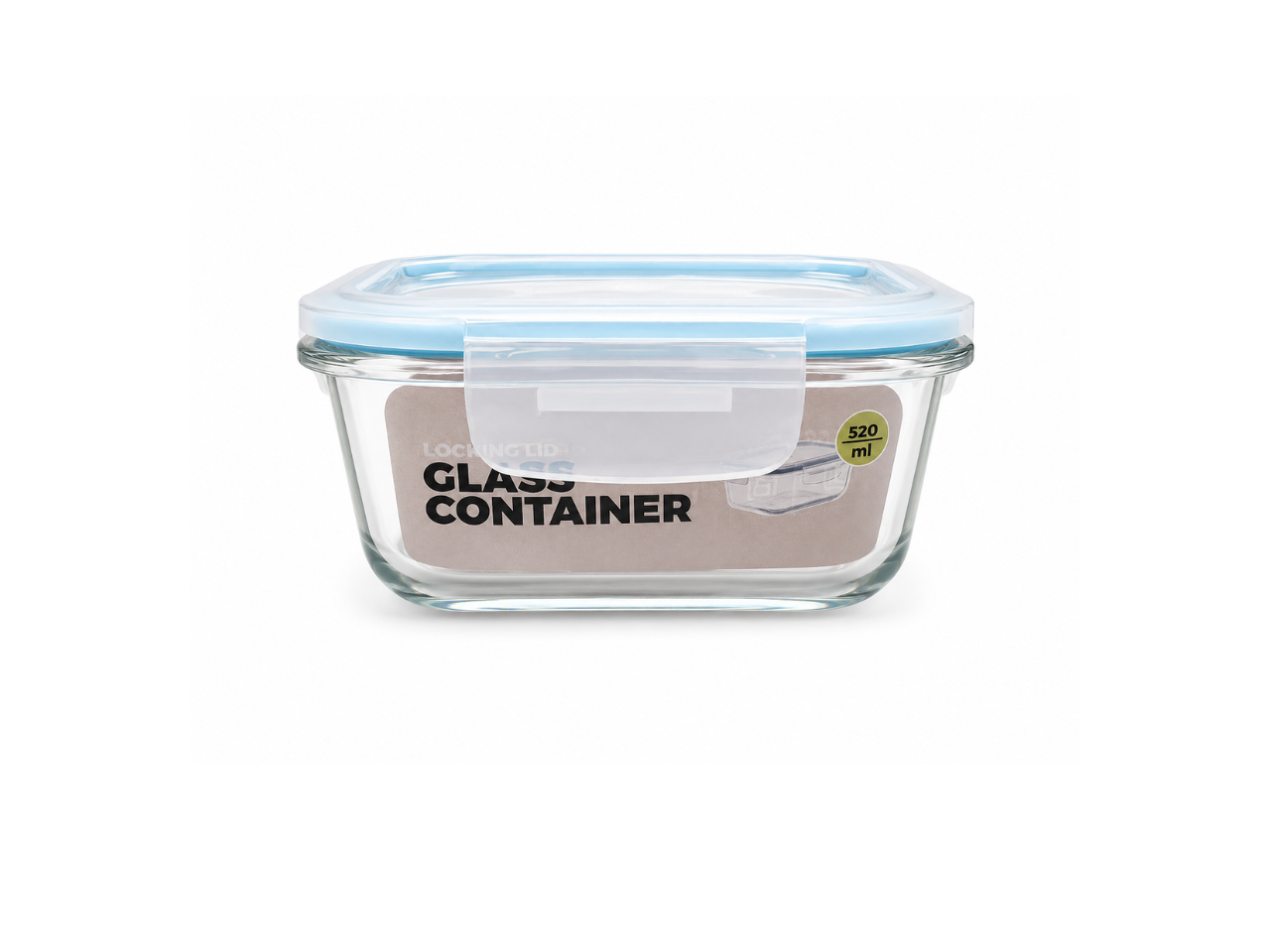 Small Square Glass Food Container | 520ML