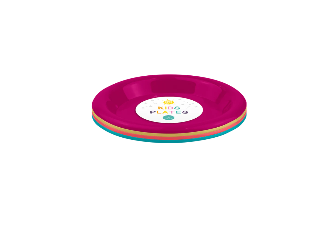 Kids Plastic Plates | Pack of 4