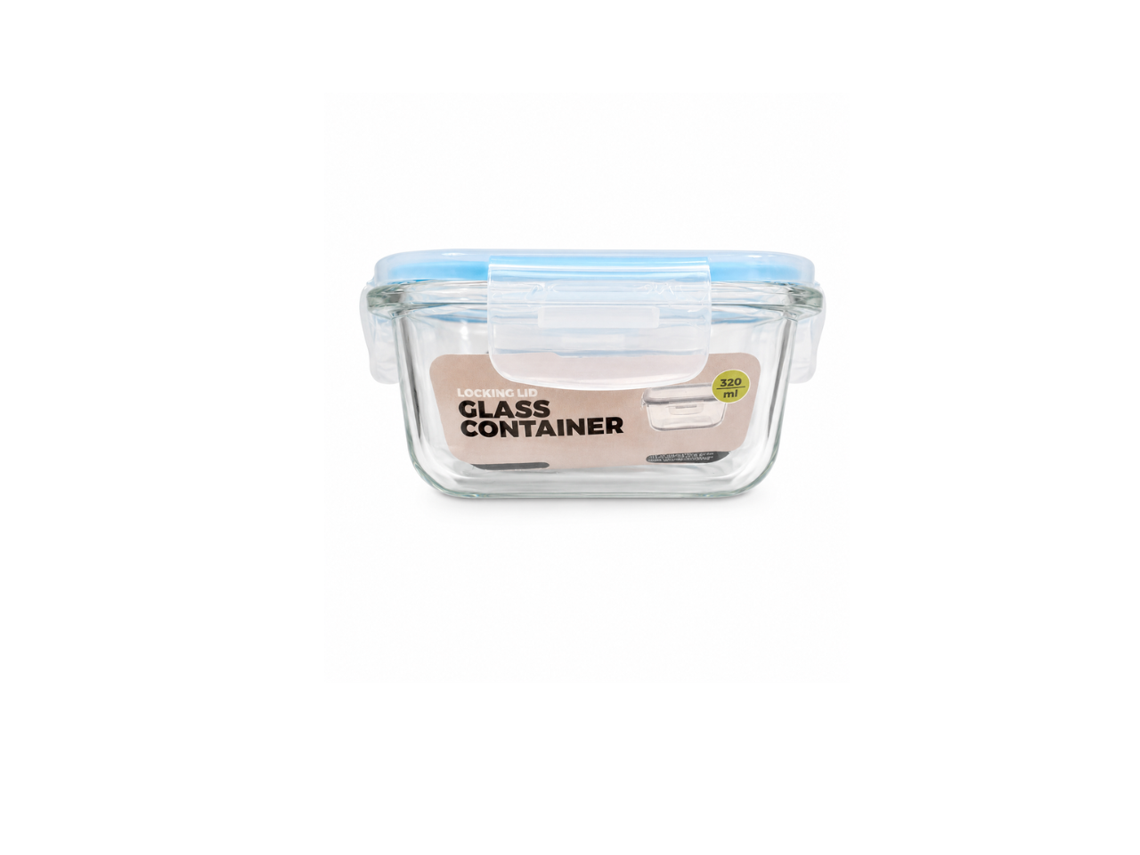 Small Square Glass Food Container | 320ML