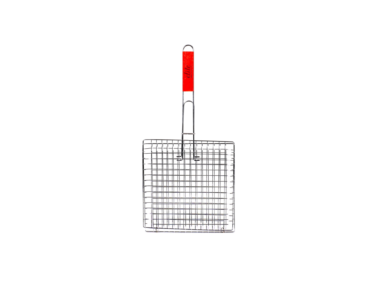 Square BBQ Grill With Natural Wood Handle | 22CM