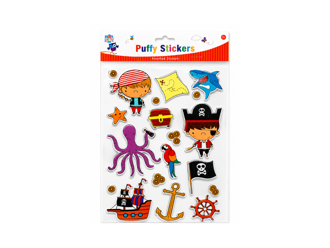 Pirate Puffy Stickers