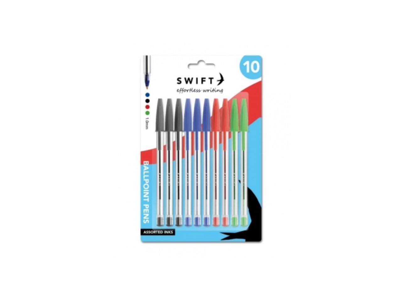 Assorted Colours Ballpoint Pens | 10Pcs