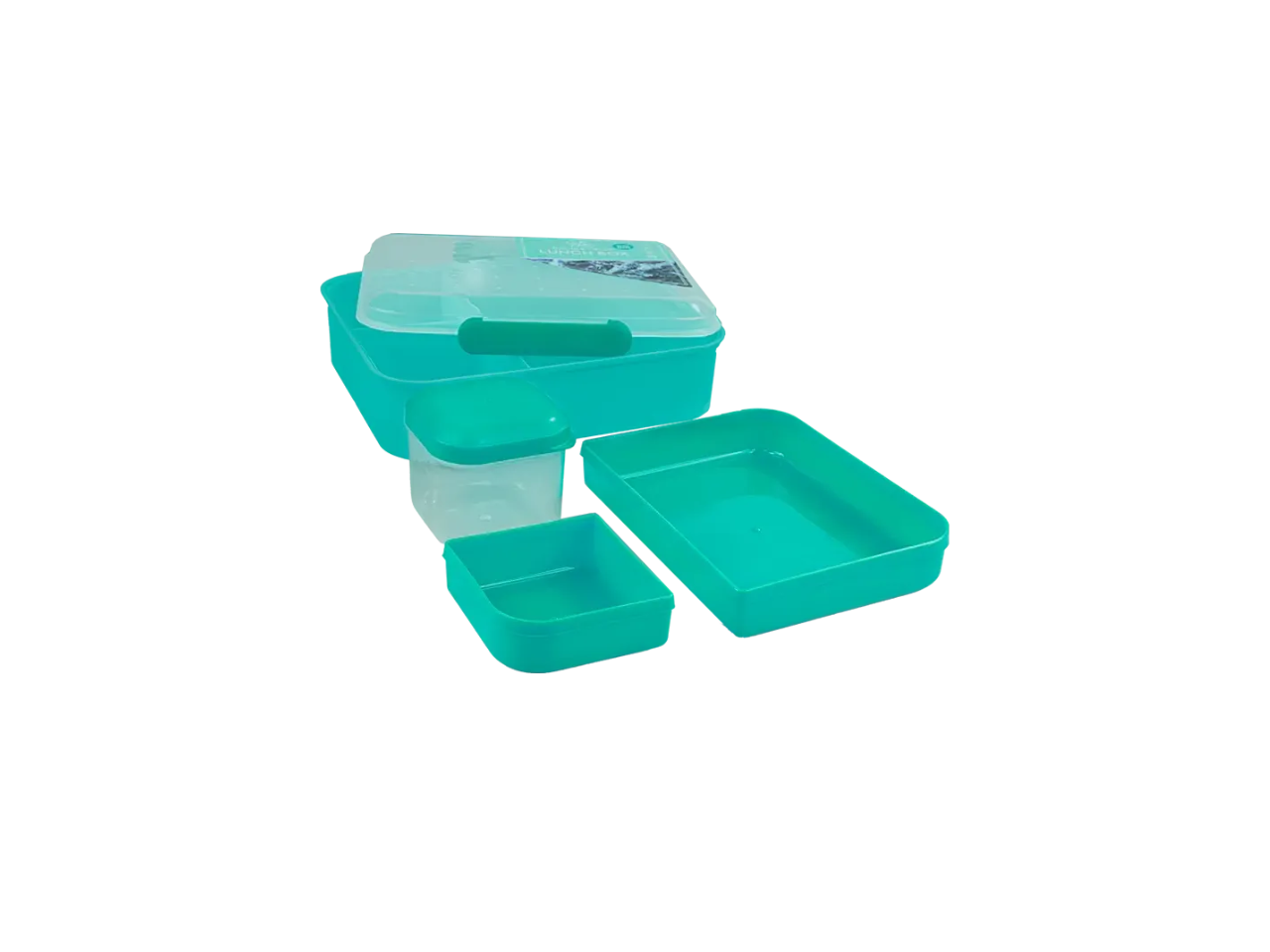 Sectioned Double Layer Lunch Box With Sauce Pot | Size  1500ml